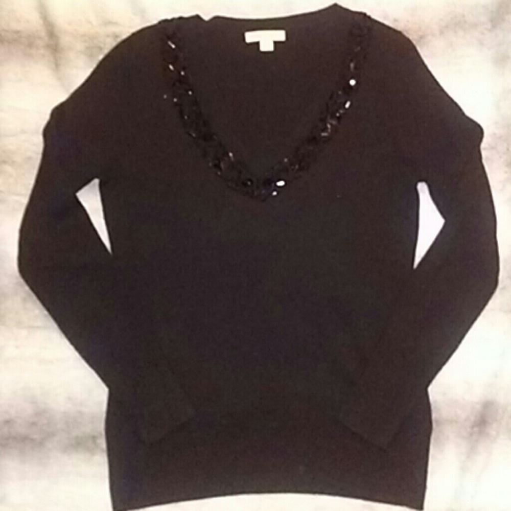 Beaded New York and company sweater